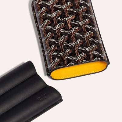 Churchill 3 Cigar Case - Black