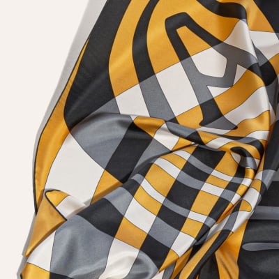 Scarf N°2  - Yellow, Black & White