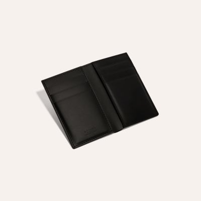 Saint-Pierre Card Wallet Initials - Black